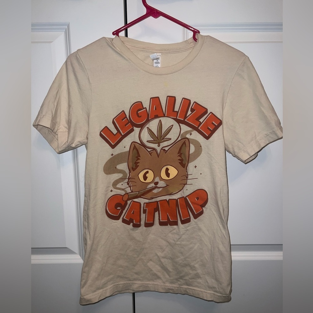 🐈‍⬛🌿 LEGALIZE CATNIP CREAM SMALL SHORT SLEEVE T SHIRT